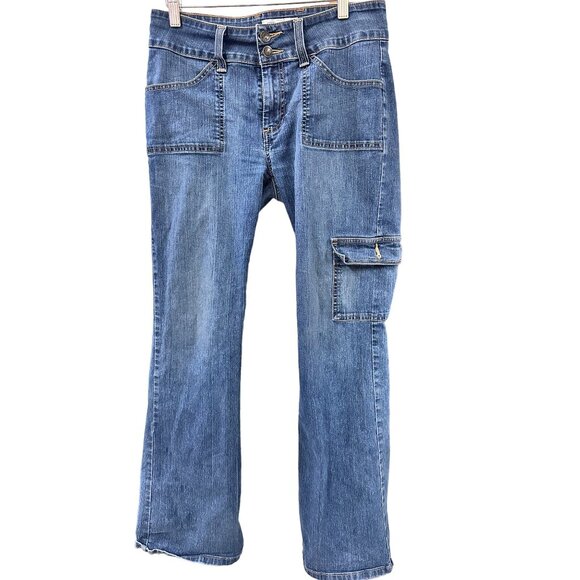 🍒 2/$20 🍒 Low Waist Old Navy sz 6 Jeans with Wide Pocket - Picture 1 of 8